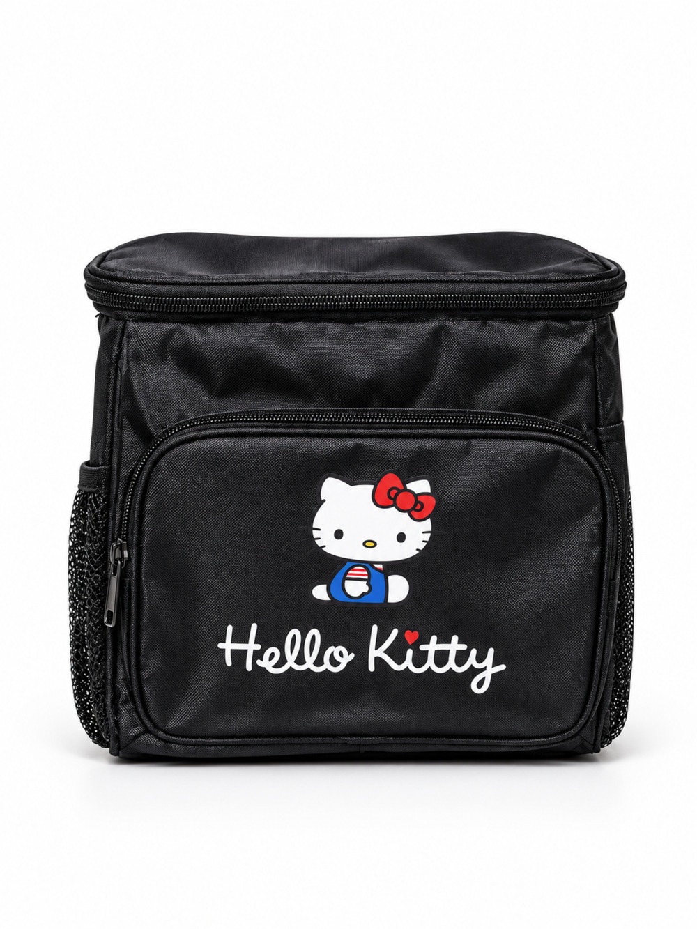 Hello Kitty Black Insulated Lunch Bag with Front Pocket